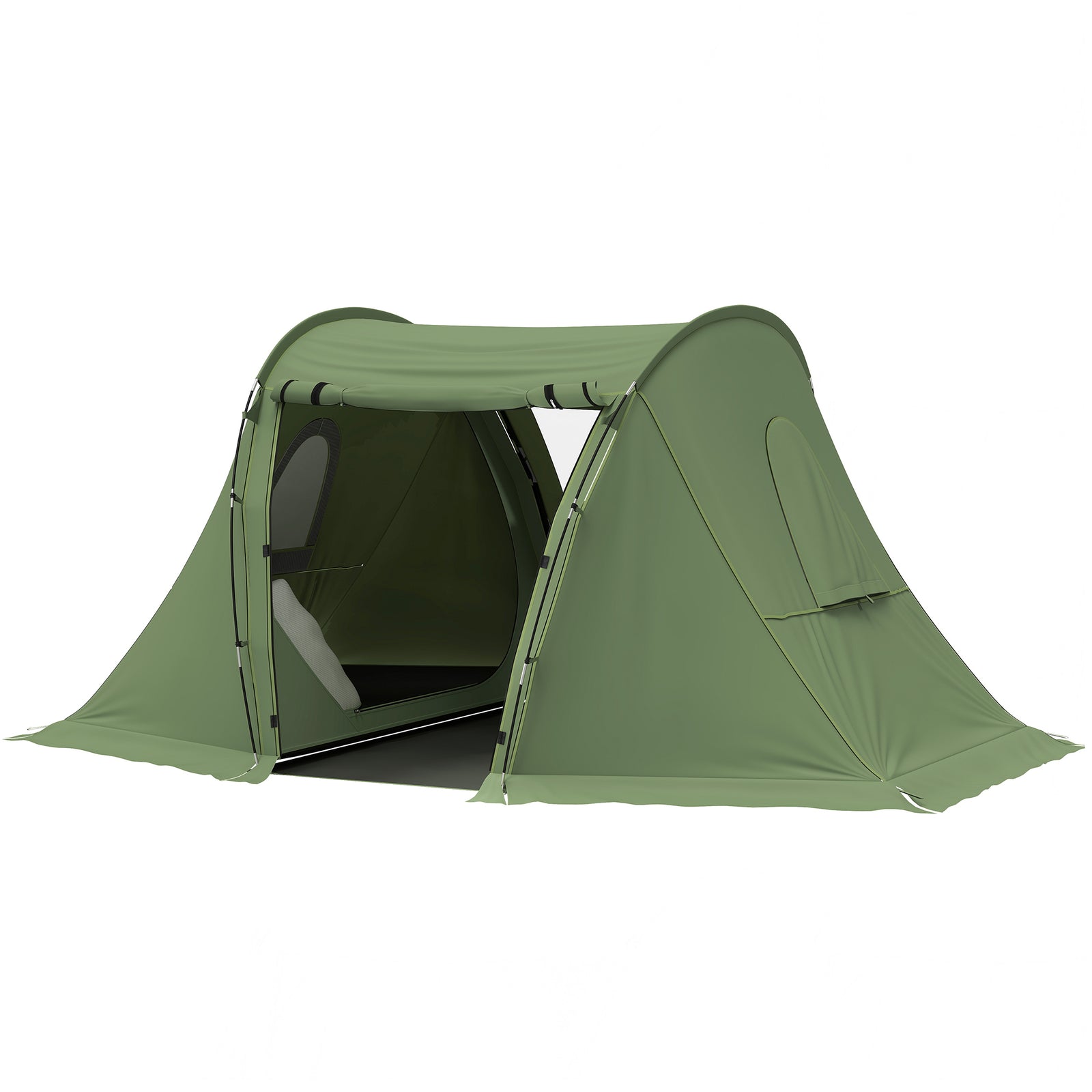 3 Man Tent, 3000mm Waterproof, Living Area, 2 Bedrooms | Green
