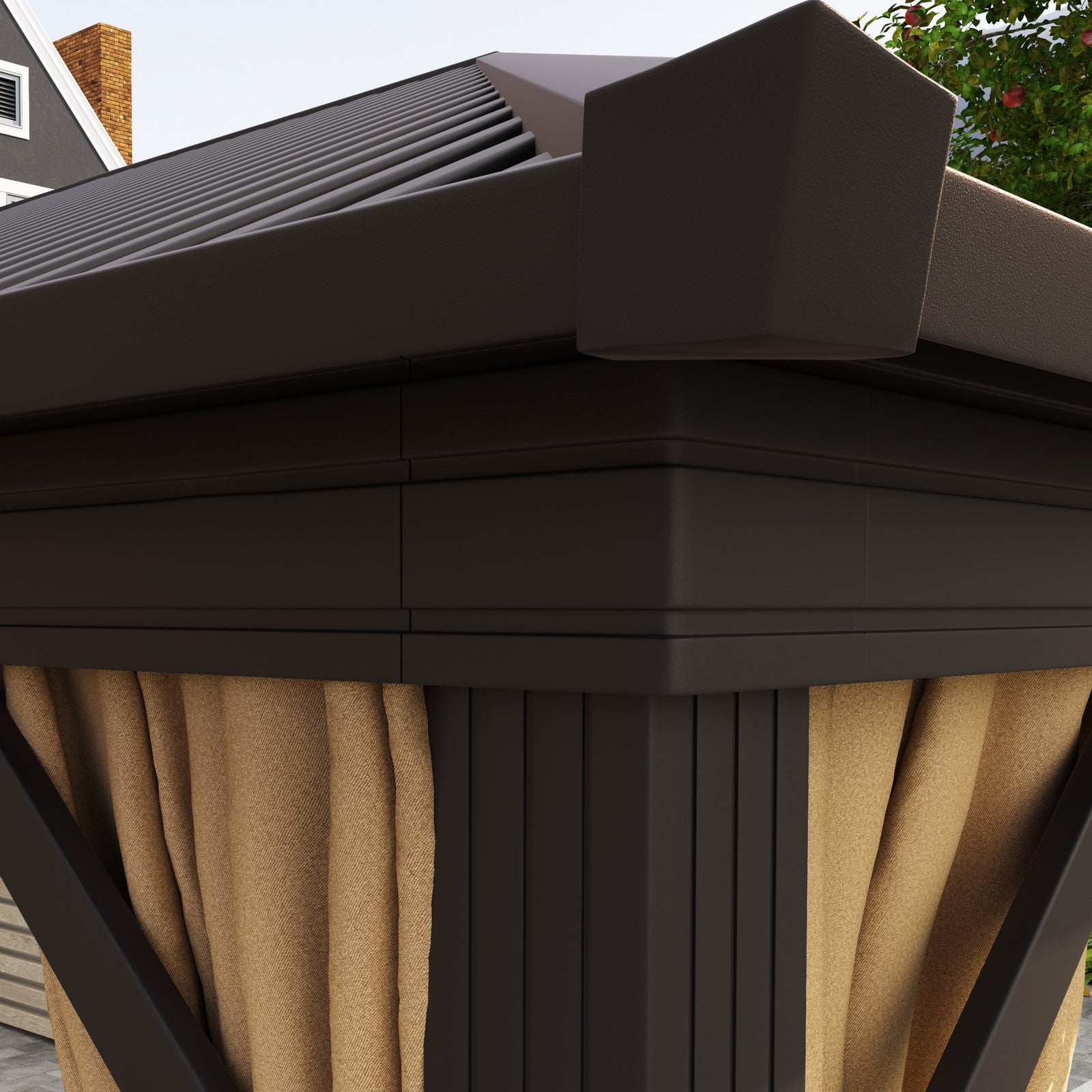 3x3.6m Outdoor Hardtop Gazebo With Aluminium Frame