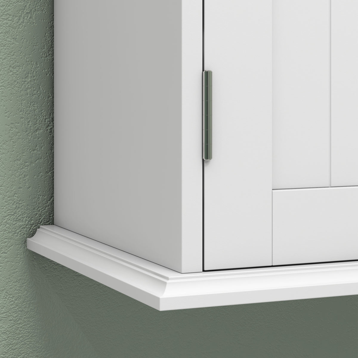 HOMCOM 3-tier Bathroom Cabinet, Wall-mounted Medicine Cabinet, White