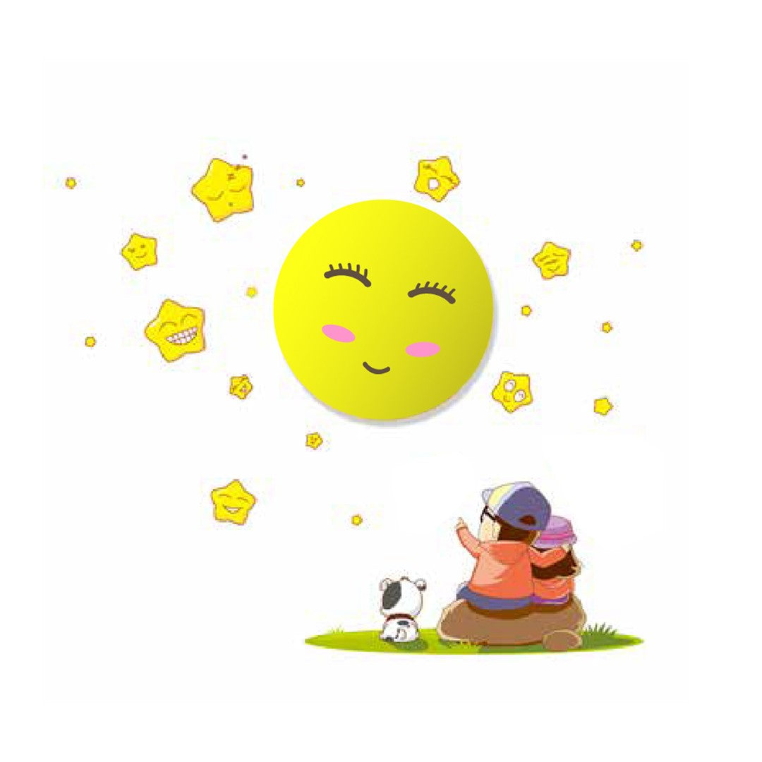 Sun Led Childrens Lamp Charming Fun Night Light Ultra Low Consumption 0.6w Colourful Wall Decals Create A 3d Effect