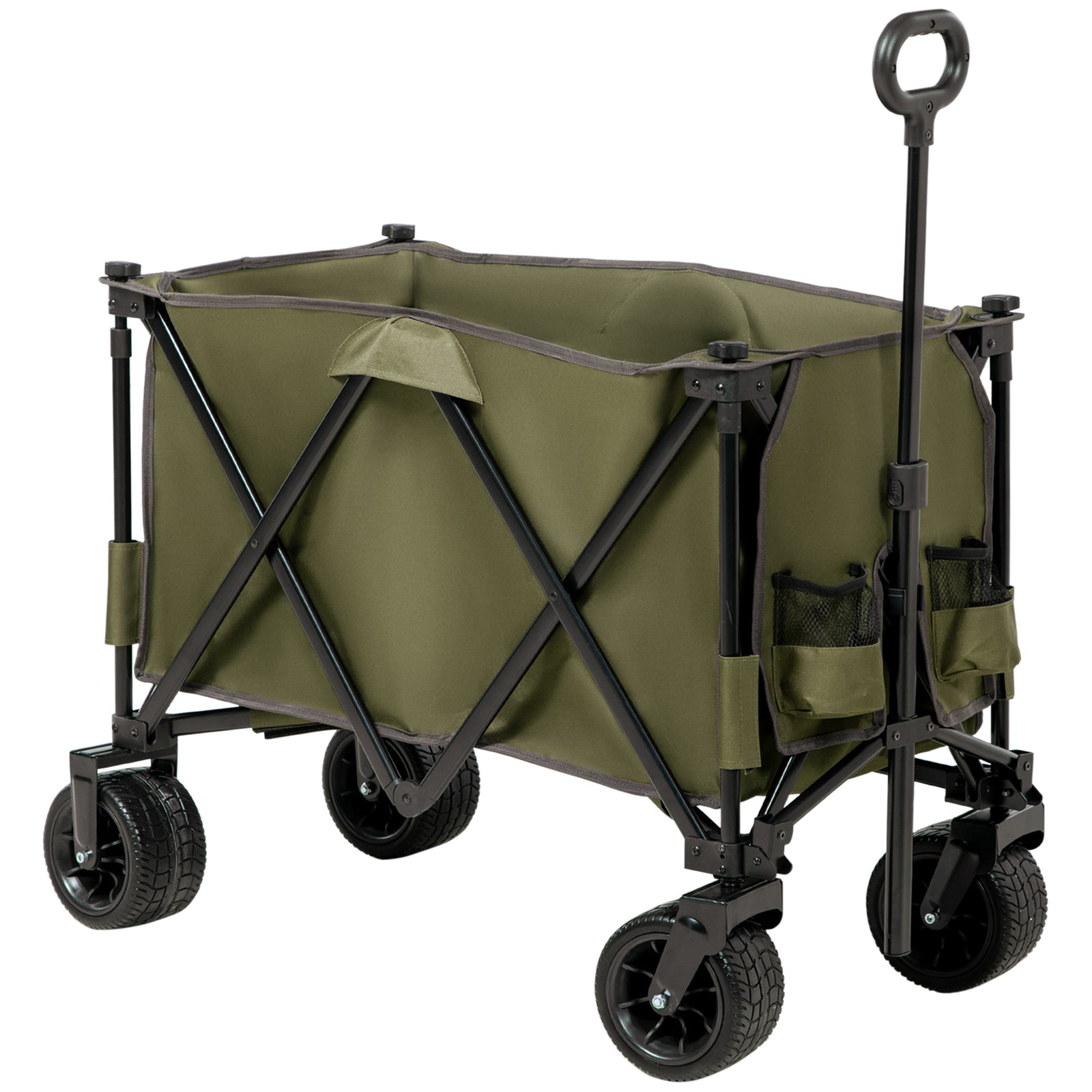 Folding Garden Camping Trolley Steel Frame | Green