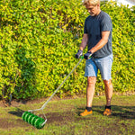 Grass Spike Roller, Soil Aerator W/ 3 Pcs Handle, T-bar Grip