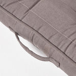 Rajput Ribbed Cotton Floor Cushion | 40cm x 40cm | Charcoal Grey