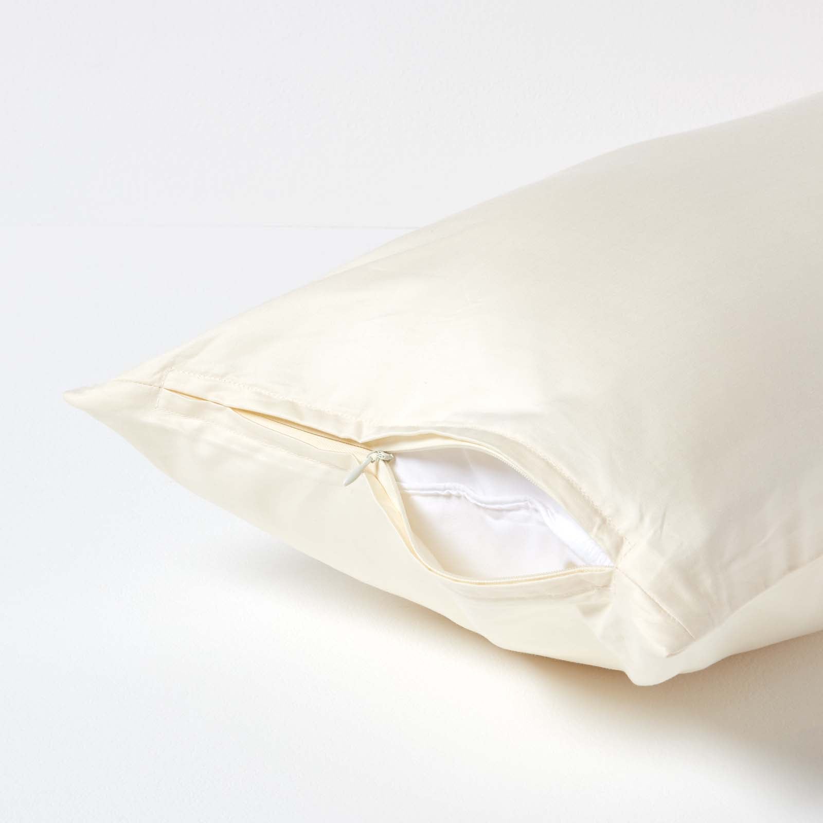 European Size Egyptian Cotton Pillowcase 1000 Tc | 40 x 80cm | Cream