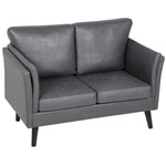 Small Sofa, Loveseat Sofa For Bedroom, Home Office | Grey