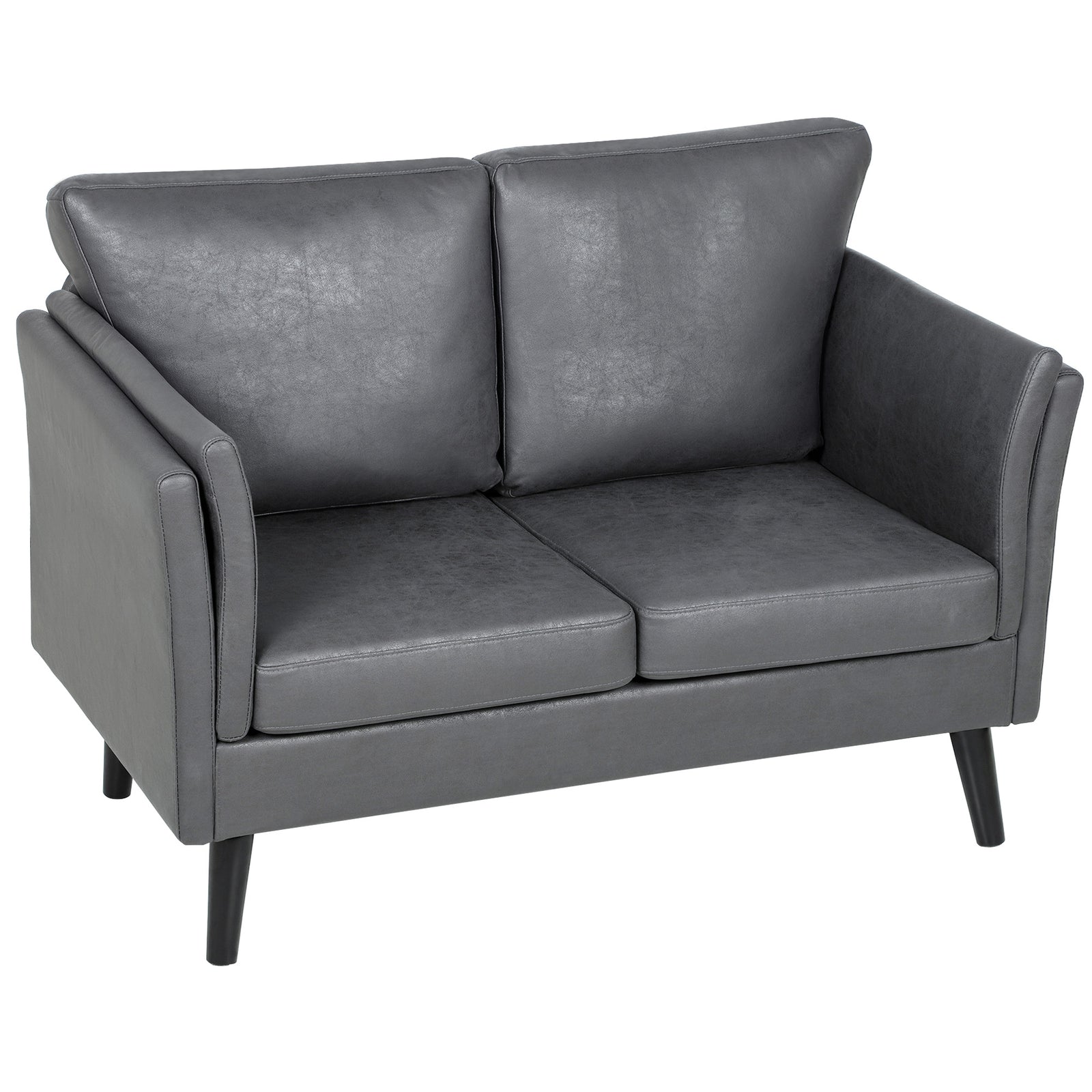 Small Sofa, Loveseat Sofa For Bedroom, Home Office | Grey