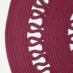Crochet Braided Round Rug | 70cm x 70cm | Plum