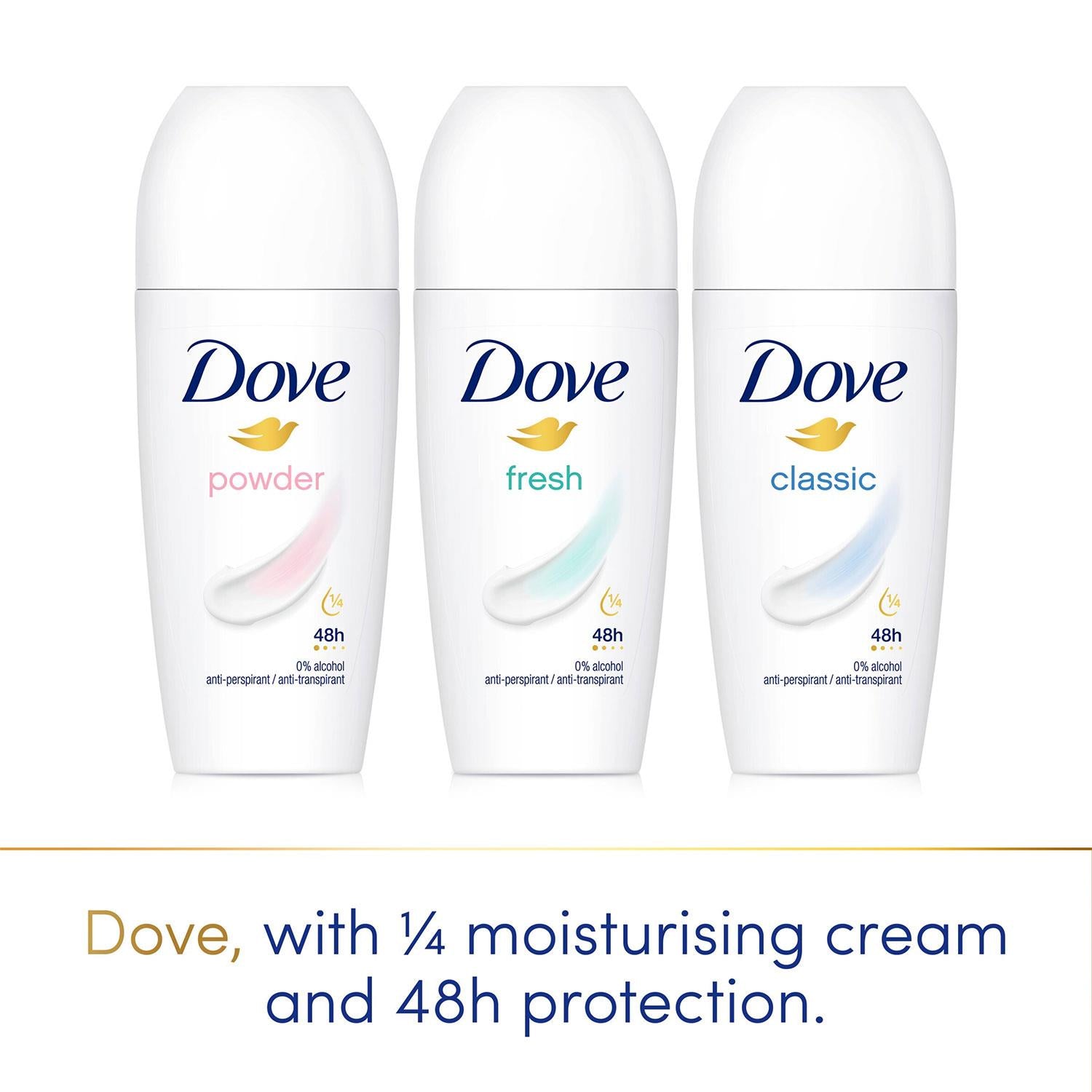 Fresh Roll On Antiperspirant Up To 48h Of Sweat & Odour Protection, 3x50ml