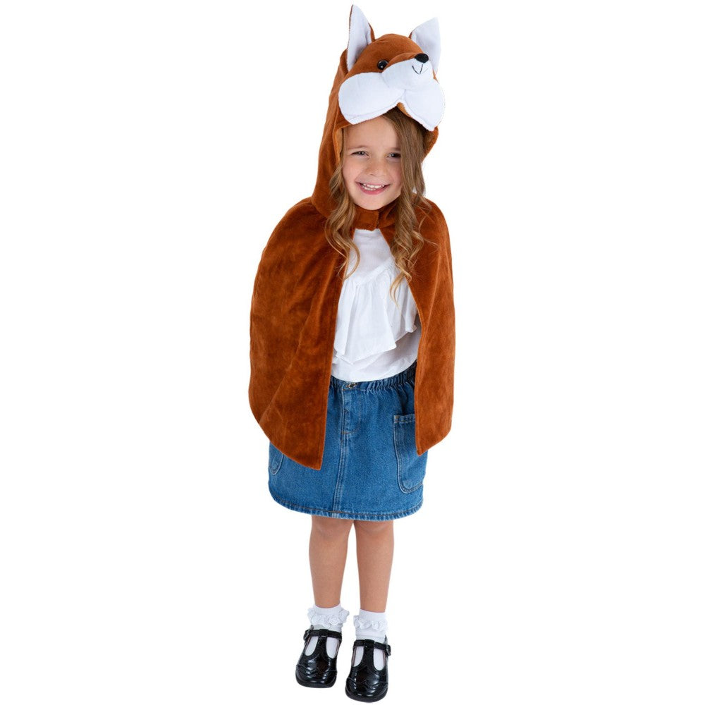 Smiffys Deluxe Fox Plush Cape, Kids
