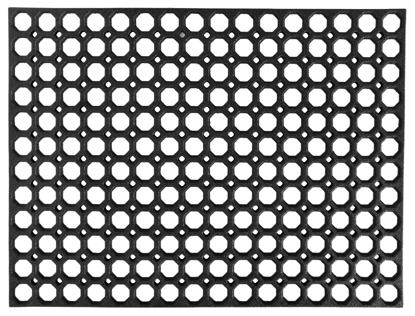 Rubber Ring Entrance Doormat | 60cm x 80cm | Black