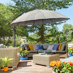 2.7m Cantilever Shanghai Parasol W/ Crank & Cross Base