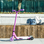 Electric Scooter For Kids 4-7, With Auxiliary Rear Wheels | Purple