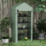 5-tier Widened Mini Greenhouse W/ Door 193x90cm | Green
