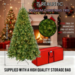 Richmond Fir Winter Pre-lit Artificial Christmas Tree | 7ft | Green
