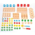 Wooden Construction Set, Includes 91 Play Pieces