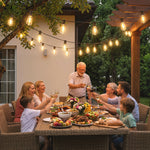 HOMCOM 50 Led Curtain Lights, Ip44 Waterproof Fairy Curtain Lights, Warm White