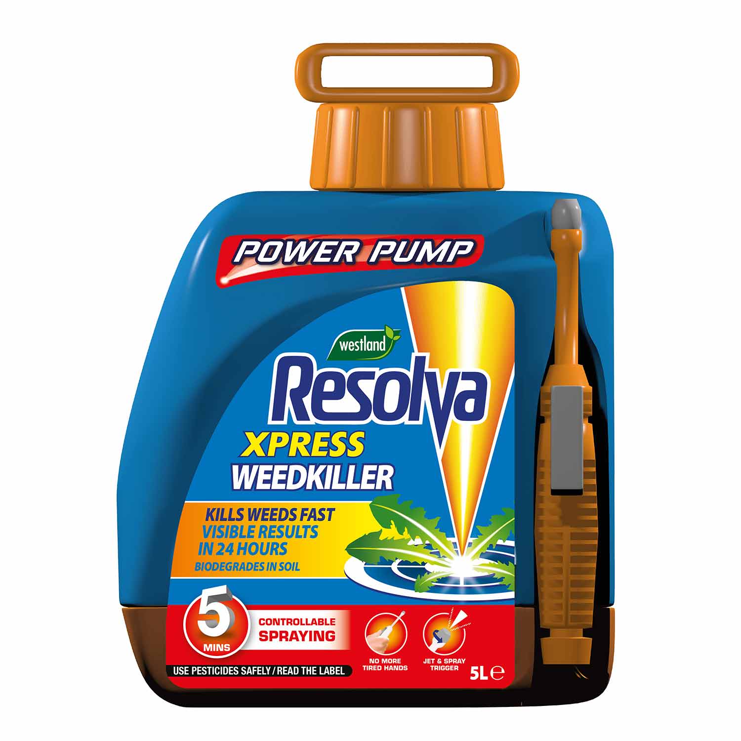 Xpress 24h Weedkiller Power Pump Safe For Bees Ready To Use 5l | Blue