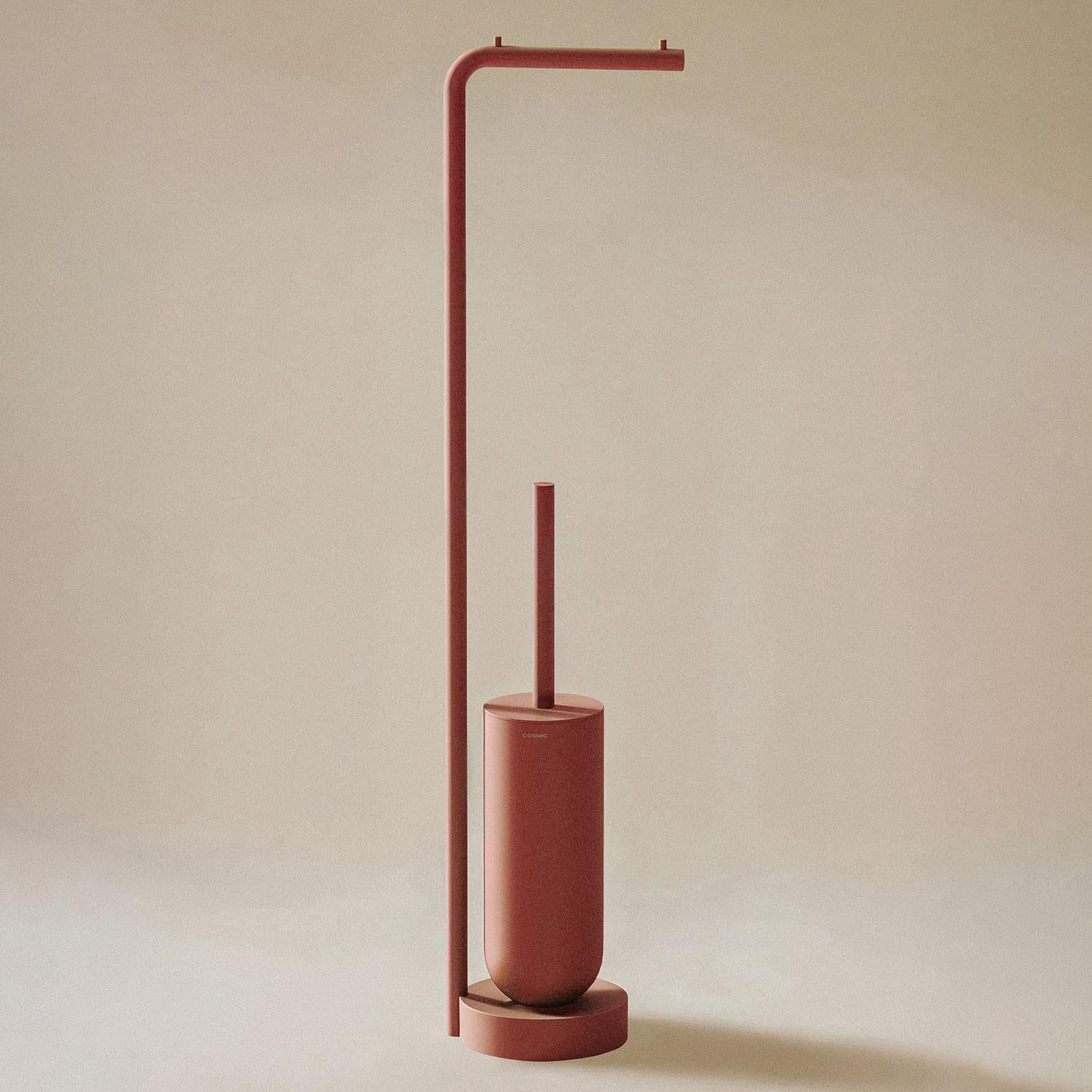 Toilet Brush With Toilet Roll Holder, Terracotta, Geyser Collection | Terracotta