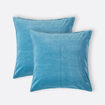 Set Of 2 Velvet Cushion Covers | 40cm x 40cm | Blue