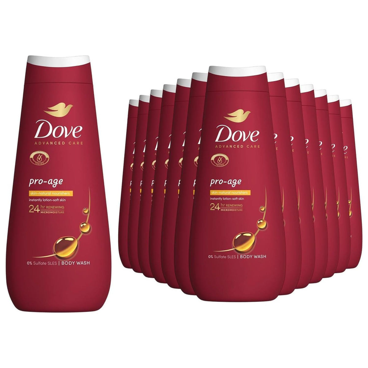 Advanced Care Pro Age Body Wash 24h Renewing Micromoisture 400ml | Set of 14 | White