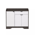 Shoe Storage Cabinet Wooden Cupboard Footwear Rack Stand Sideboard Organiser | Grey