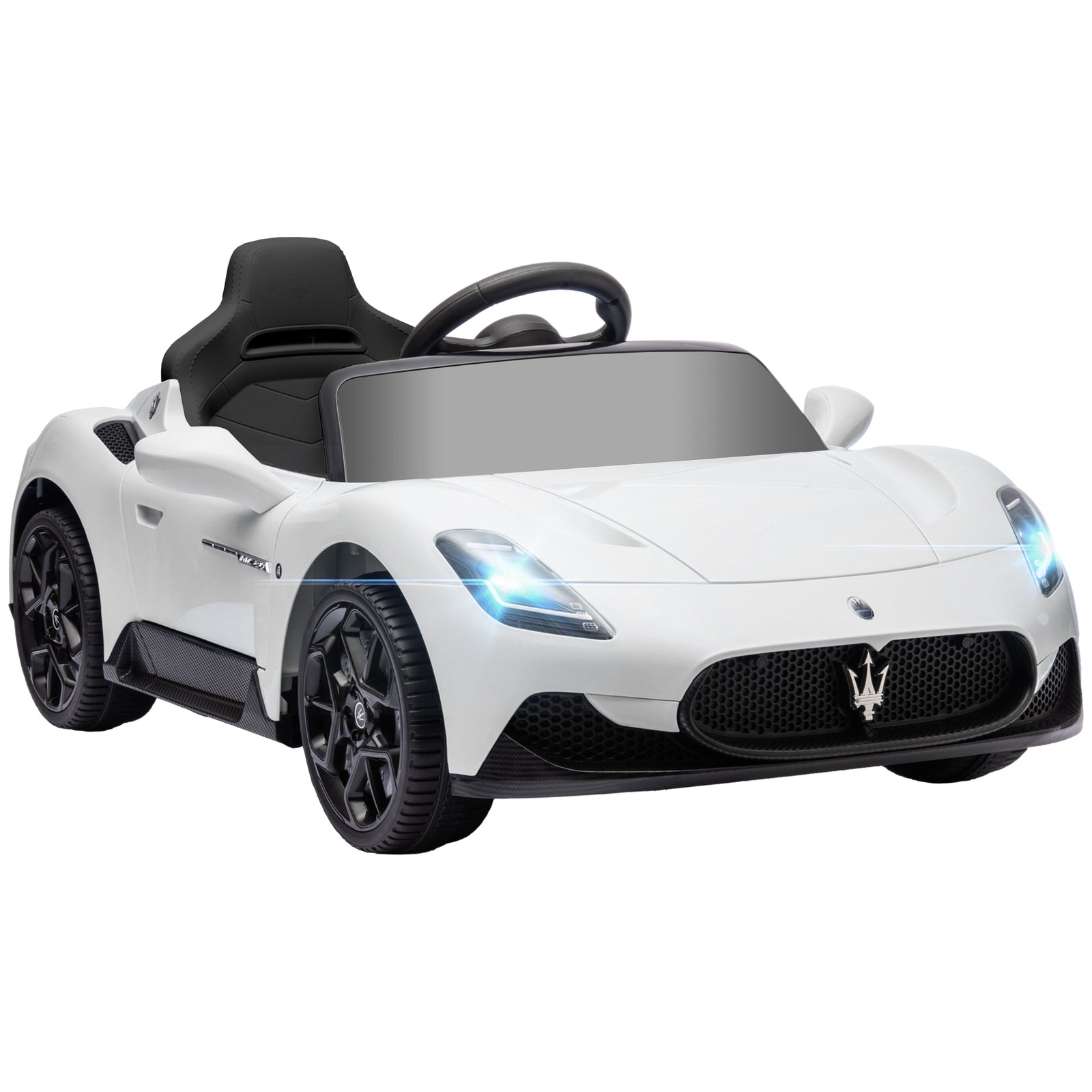 Maserati Mc20 Licensed 12v Kids Ride On Car W/ Remote | White