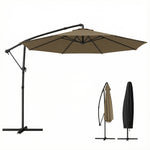 3 M Garden Cantilever Parasol With Cover, Rotation | Khaki