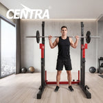 Centra Squat Rack 250kg Adjustable Bench Press Stand Power Rack Black