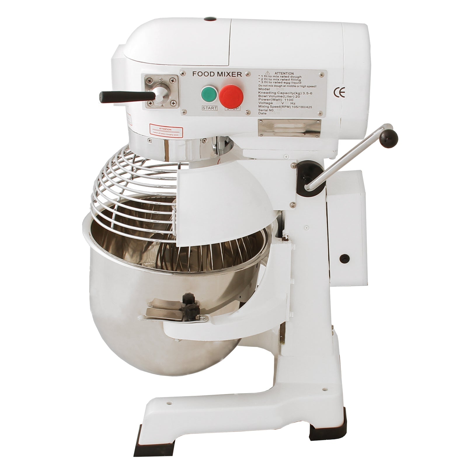 Commercial Planetary Food Mixer / Spiral Mixer | 20l | White
