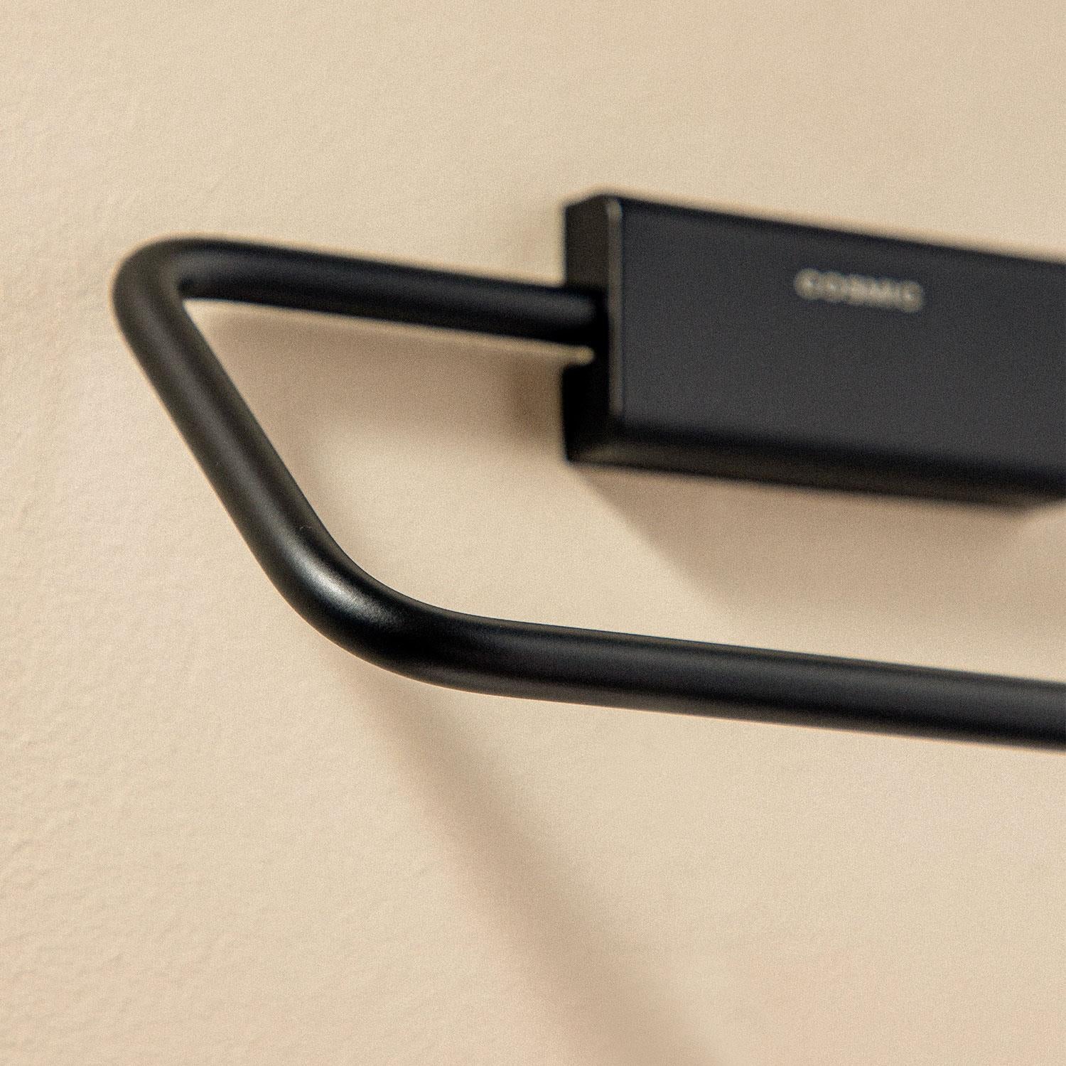 Toilet Roll Holder, Screw-in Or Self-adhesive, Matt Black Next Collection