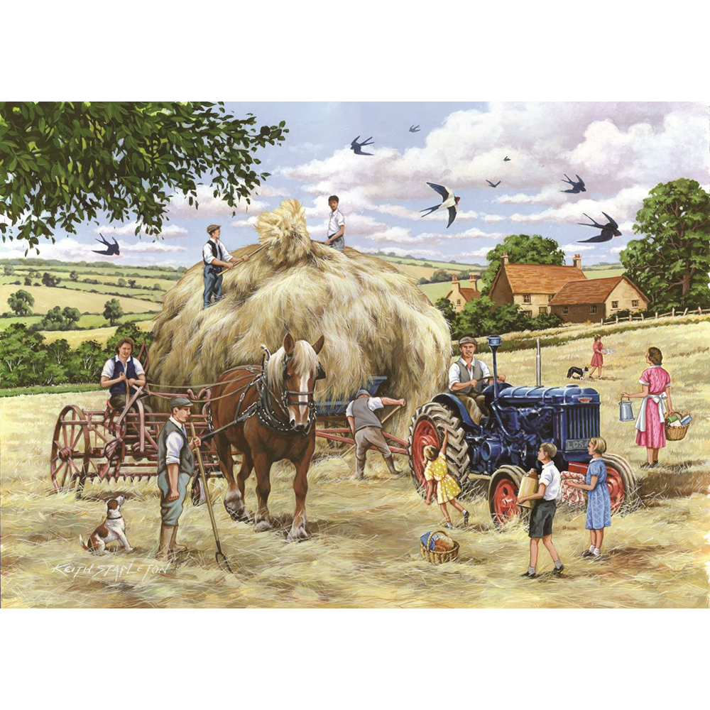 Making Hay - Big 500 Piece Jigsaw Puzzle For Adults, With Extra Large Pieces