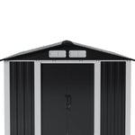 Breeins 6 X 8ft Heavy Duty Metal Outdoor Storage Shed with Apex Roof, Double Sliding Doors & Vents, Lockable Garden Tool Storage House for Backyard Patio Lawn
