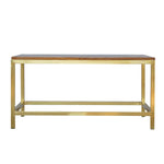 Solid Wood Rectangle Gold Coffee Table