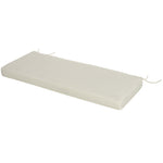 Garden Bench Cushion 2 Seater Seat Pad Indoorand Outdoor Use | White