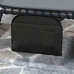 Folding Sun Loungers Set Of 2, Reclining Sun Bed | Charcoal Gray