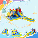 AIYAPLAY Inflatable Bouncy Castle, Water Bounce House 6 In 1 With Blower