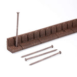 Lawnmover Friendly Rubber Garden Border 1.2m | Set of 2 | Brown