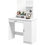 Vanity Table, Makeup Table With Mirror And Storage | One Size | White