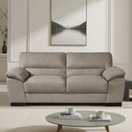 Mellette Soft Fabric 3 Seat Sofa | Brown