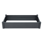 Metal Raised Garden Bed Planter Box – Galvanised Steel Rectangular Outdoor Planter | Dark Grey