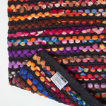 Handwoven Multi Coloured Recycled Chindi Folk Rug | 150cm x 220cm | Multi Colour