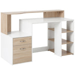 Multi-storage & Workstation Desk Table Storage Shelves Home | White