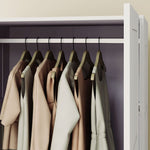 Wardrobe For Bedroom, Double Wardrobe With Hanging Rail | One Size | White