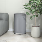 HOMCOM 30l Pedal Bin, Metal Kitchen Bin With Soft-close Lid, Grey