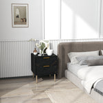 Bedside Table Bedside Cabinet With 2 Drawers For Bedroom | One Size | Black