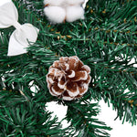 Pre-lit Artificial Christmas Garland with Pinecones