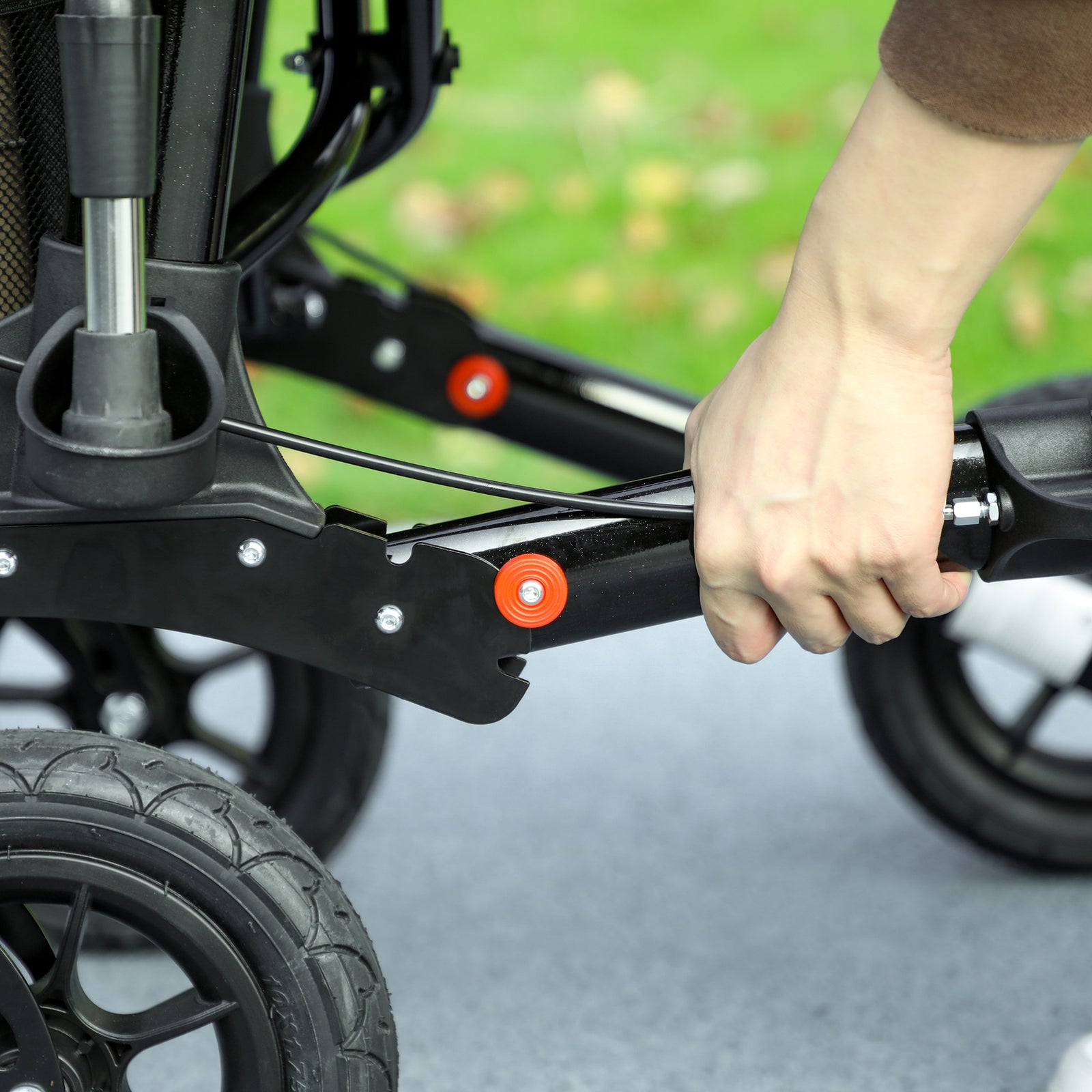 Rollator Walker With Padded Seat Backrest All-terrain Wheels