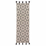 Reva Black & White Cotton Geometric Rug | 200cm | Black & White