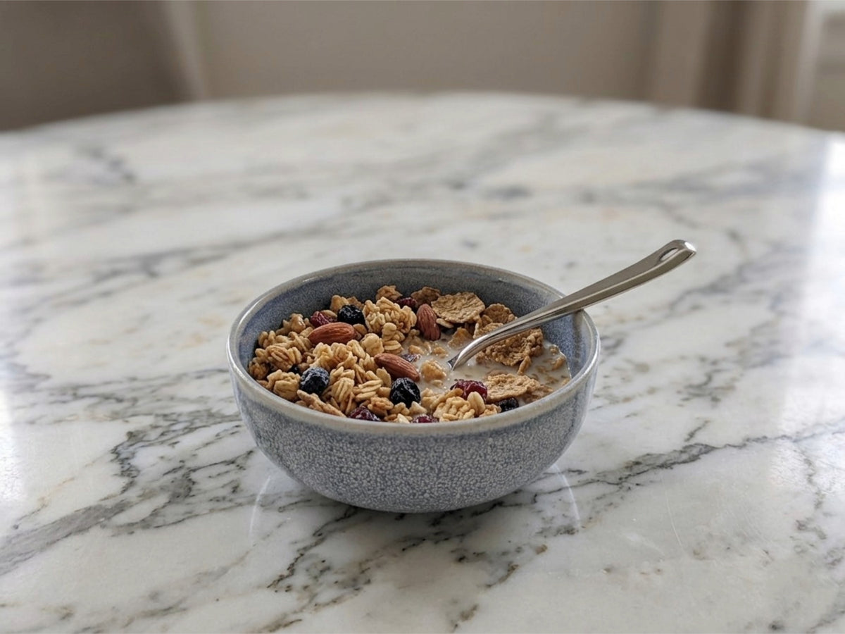 Reactive Ash Blue Glaze Dinnerware Cereal Bowl Set 16cm | Set of 4 | Blue