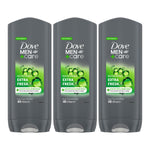 Men+care Body & Face Wash, Extra Fresh, Refreshing, Micromoisture, 3x400ml